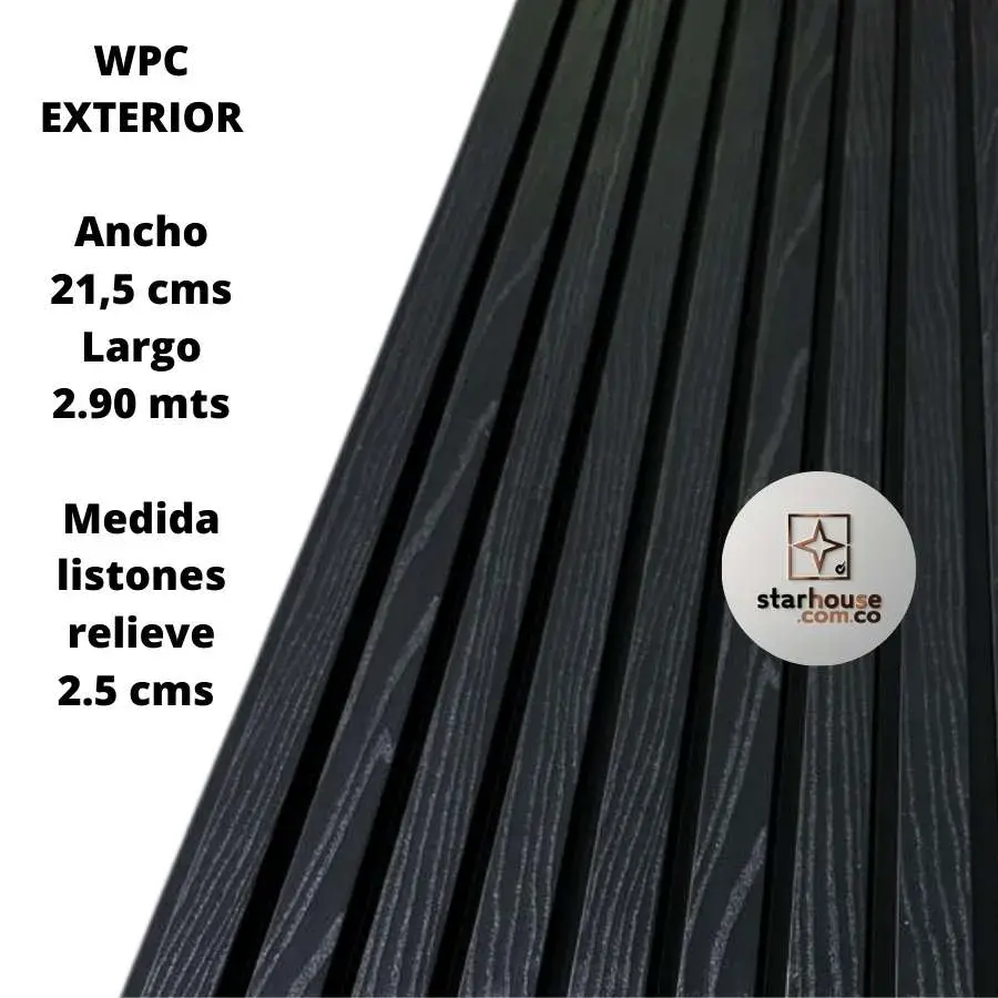 Panel 3D WPC para exterior resistente a la humedad en fachada moderna