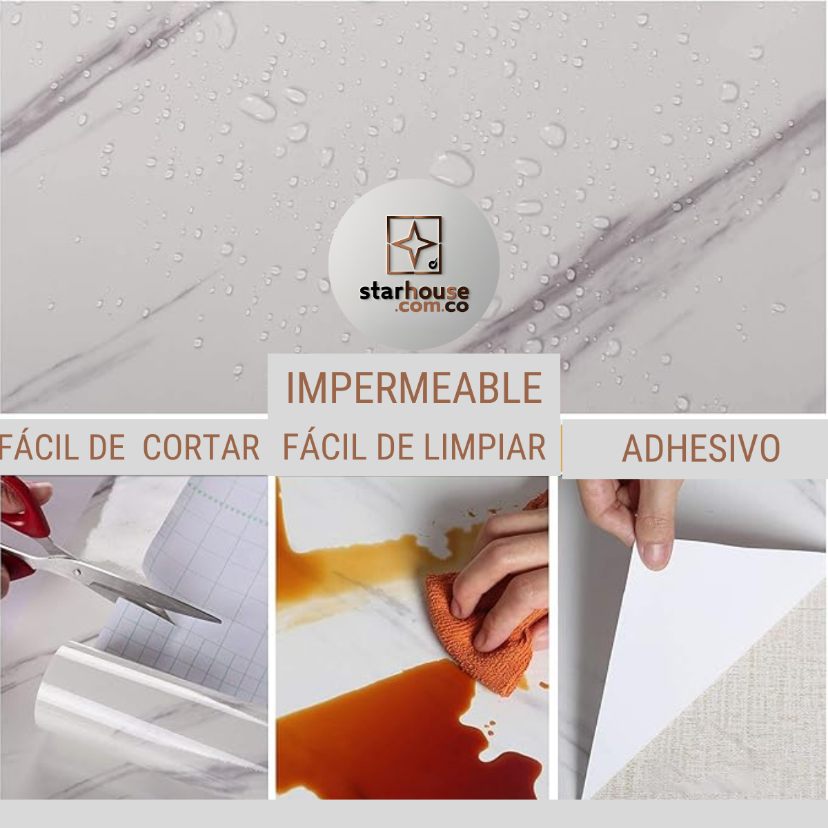 Vinilo Adhesivo Marmolizado ancho 60 cms - Imagen 2