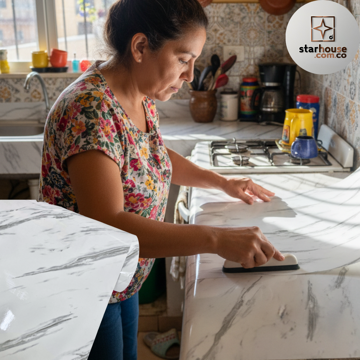 Vinilo Adhesivo Marmolizado ancho 60 cms - Imagen 3