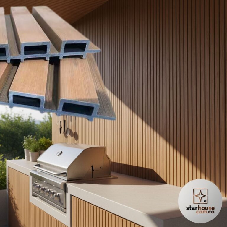 Panel WPC Exterior – Panel Ripado 22 cms x 2.90 mts