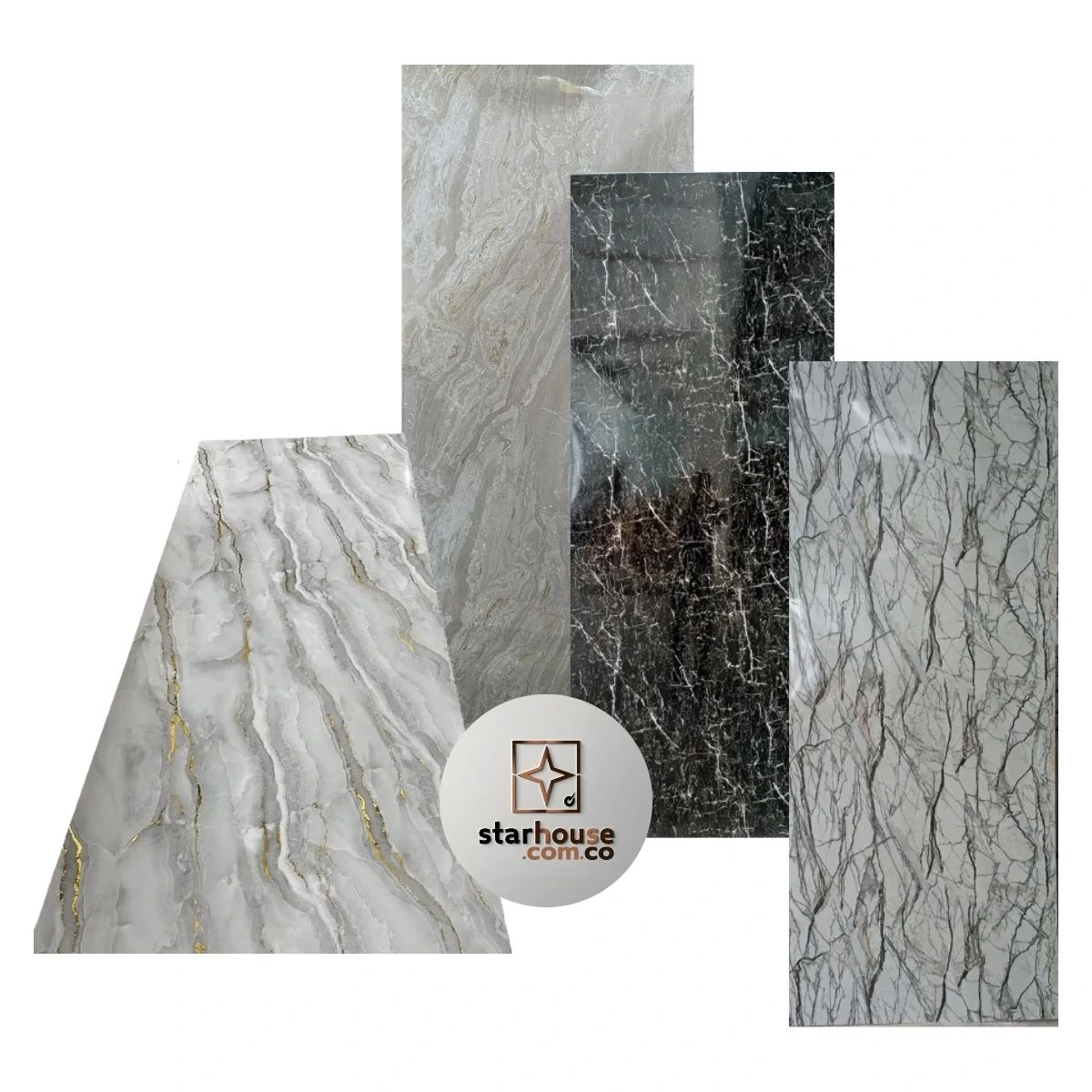 Lámina Marmolizada -  Panel UV mármol 1.22 mts x 2.44 mts - Imagen 2