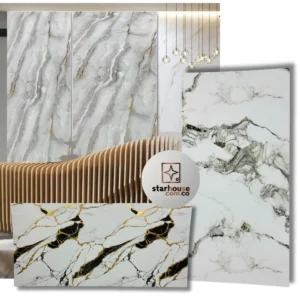 Lámina Marmolizada -  Panel UV mármol 1.22 mts x 2.44 mts