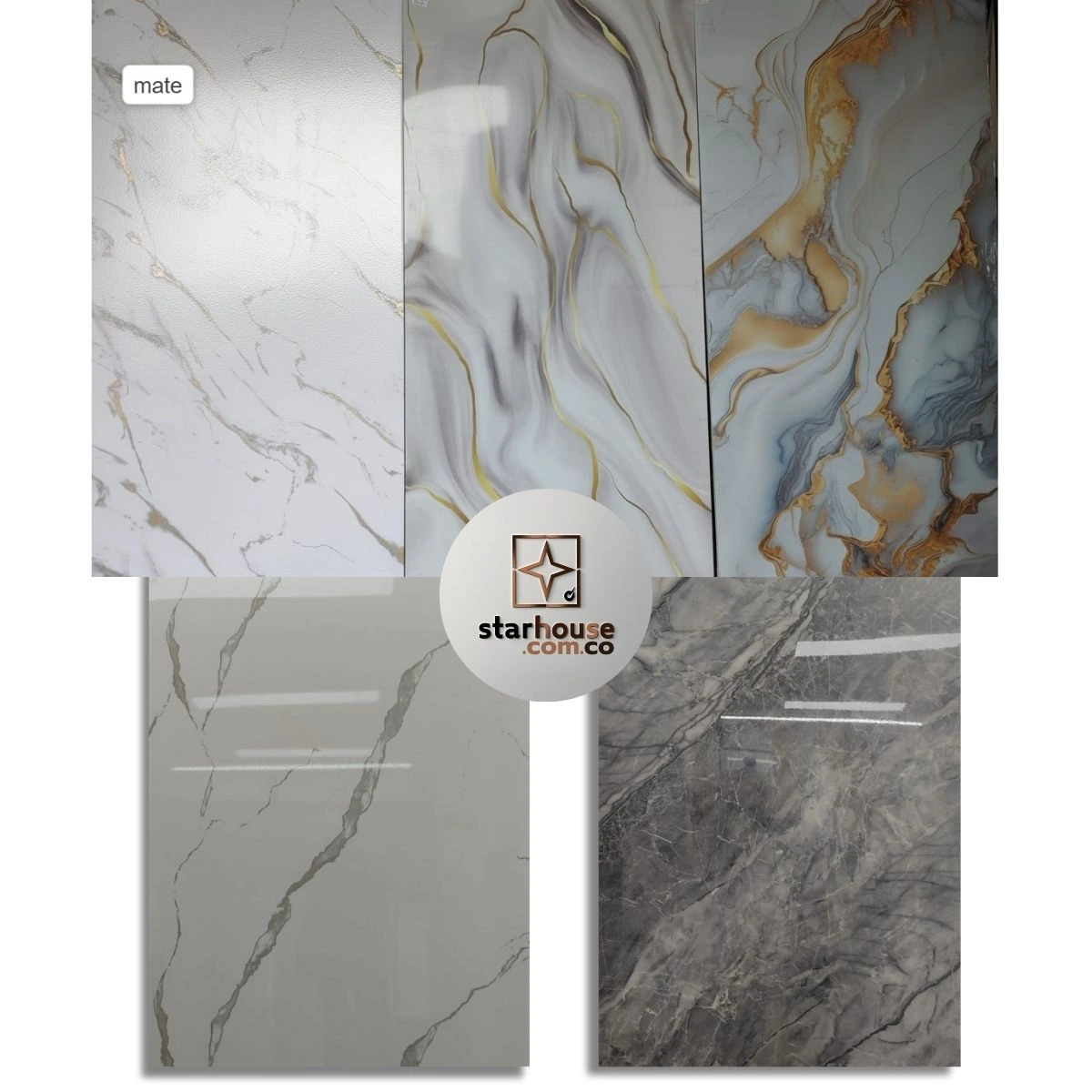 Lámina Marmolizada -  Panel UV mármol 1.22 mts x 2.44 mts - Imagen 3