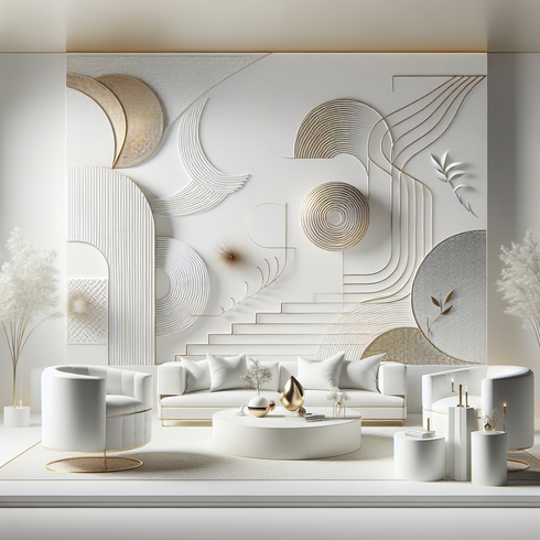 Papel tapiz blanco con dorado: guía completa para renovar tus espacios en Colombia