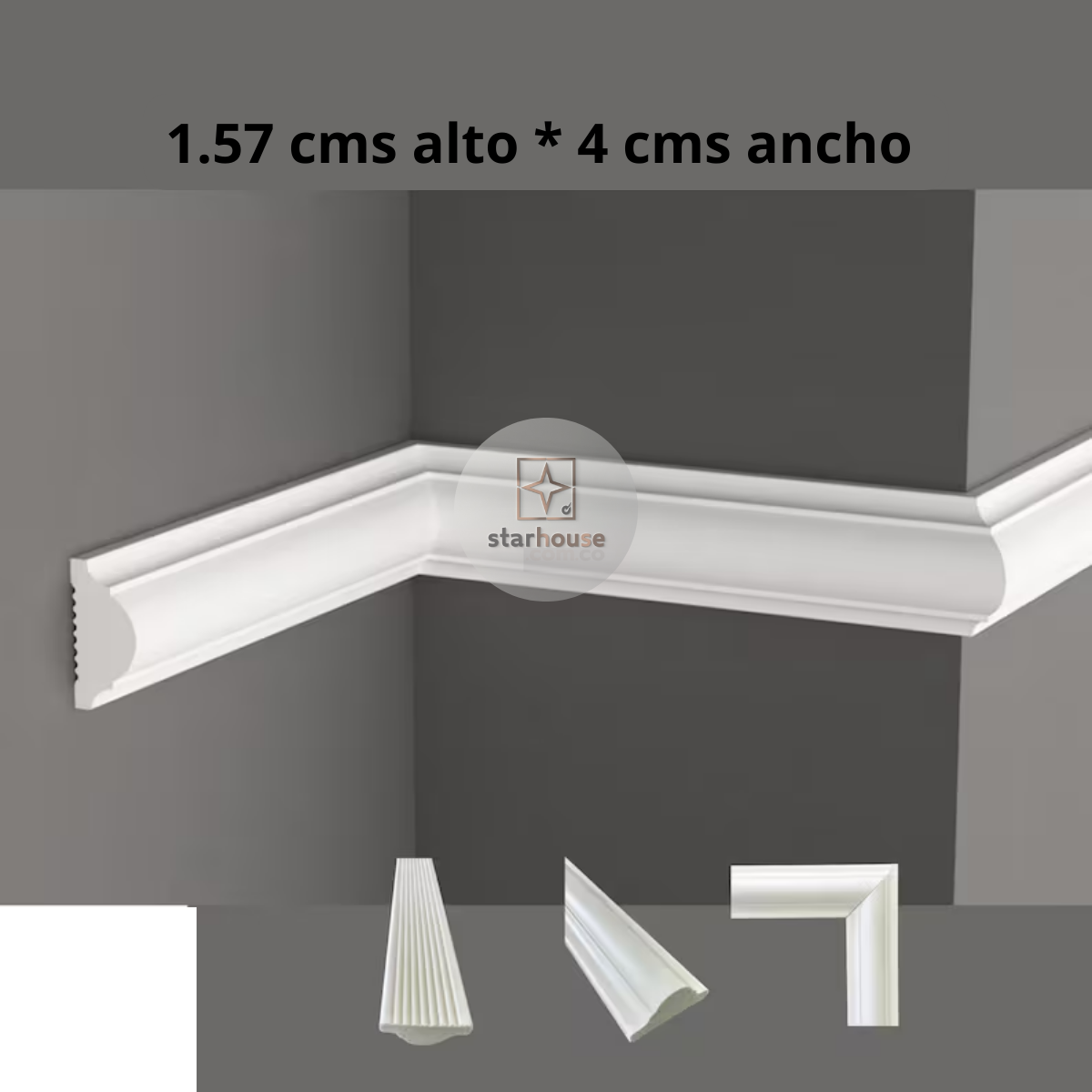 Molduras Decorativas Pared  4 cms x 2.40 mts - Imagen 3