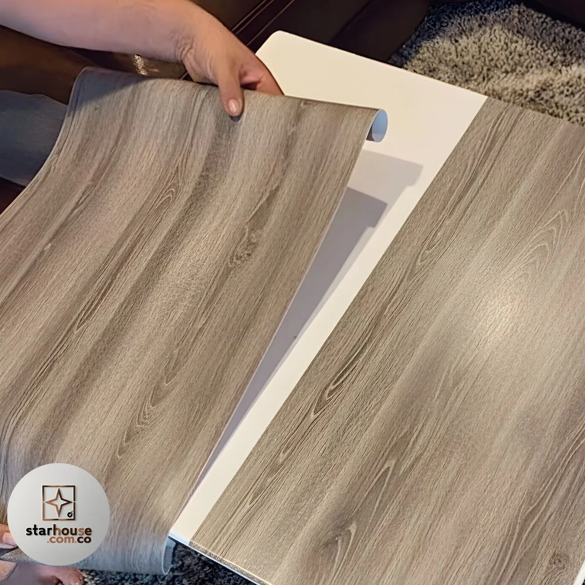 Papel adhesivo tipo madera 120 cms ancho x 1 mt largo - Imagen 17