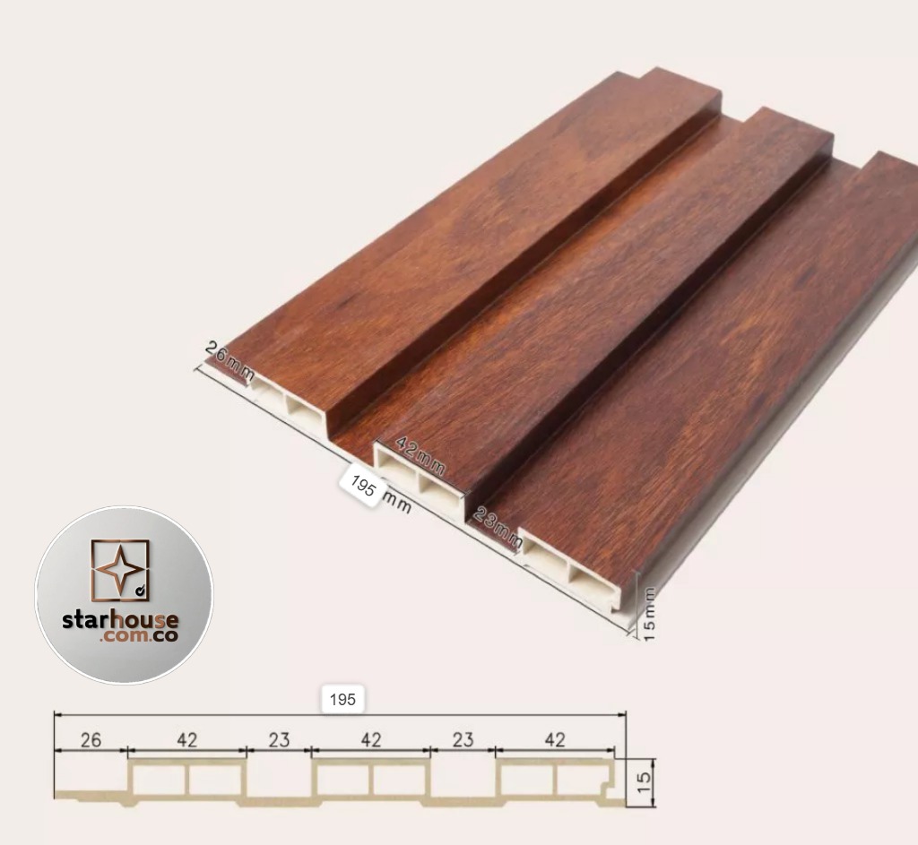 Panel WPC Interior Plano 19.5 cms x 2.90 mts - Imagen 3