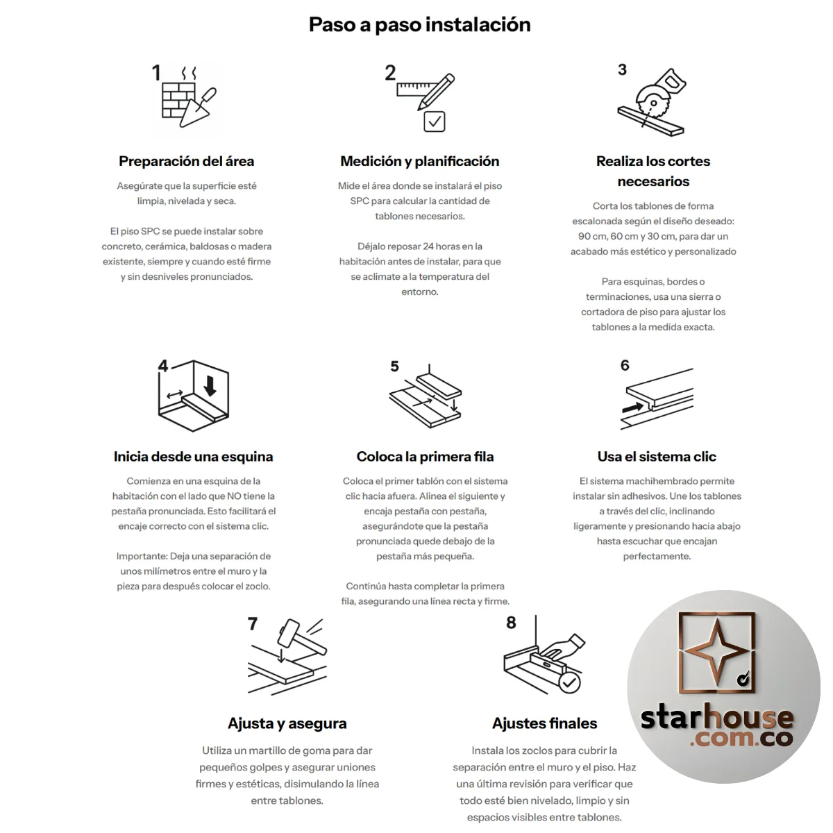 Piso SPC - 18.3cms X 1.22 mts - Imagen 3