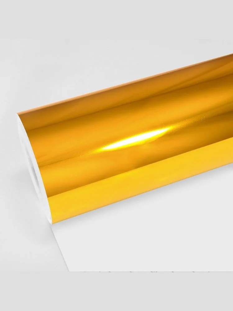 Vinilo Cromo Oro Amarillo HD TeckWrap efecto espejo automotriz