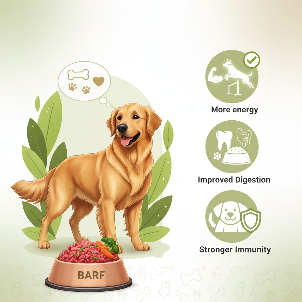 cantidad de comida barf para perros beneficios