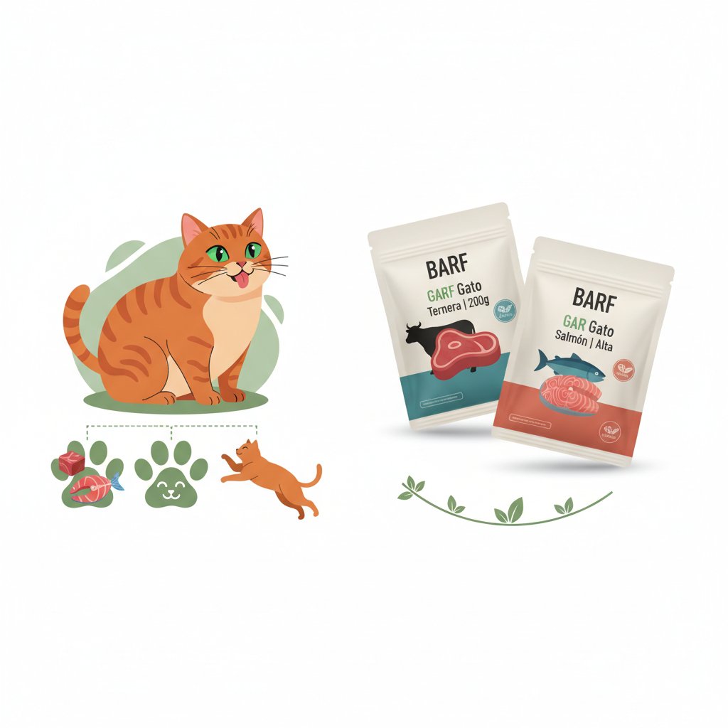 comida barf gatos beneficios