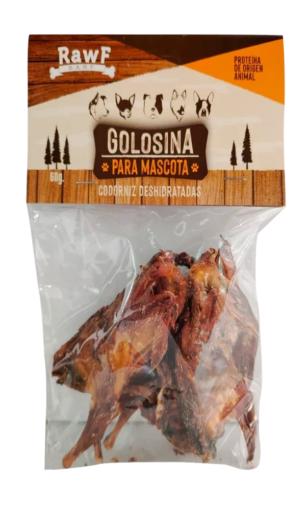 Snack Codorniz Perro deshidratado natural para recompensas y entrenamiento