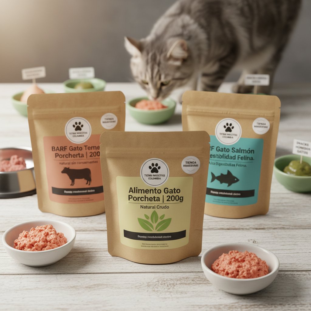 dieta barf para gatos con insuficiencia renal — alimento natural para mascotas en Colombia