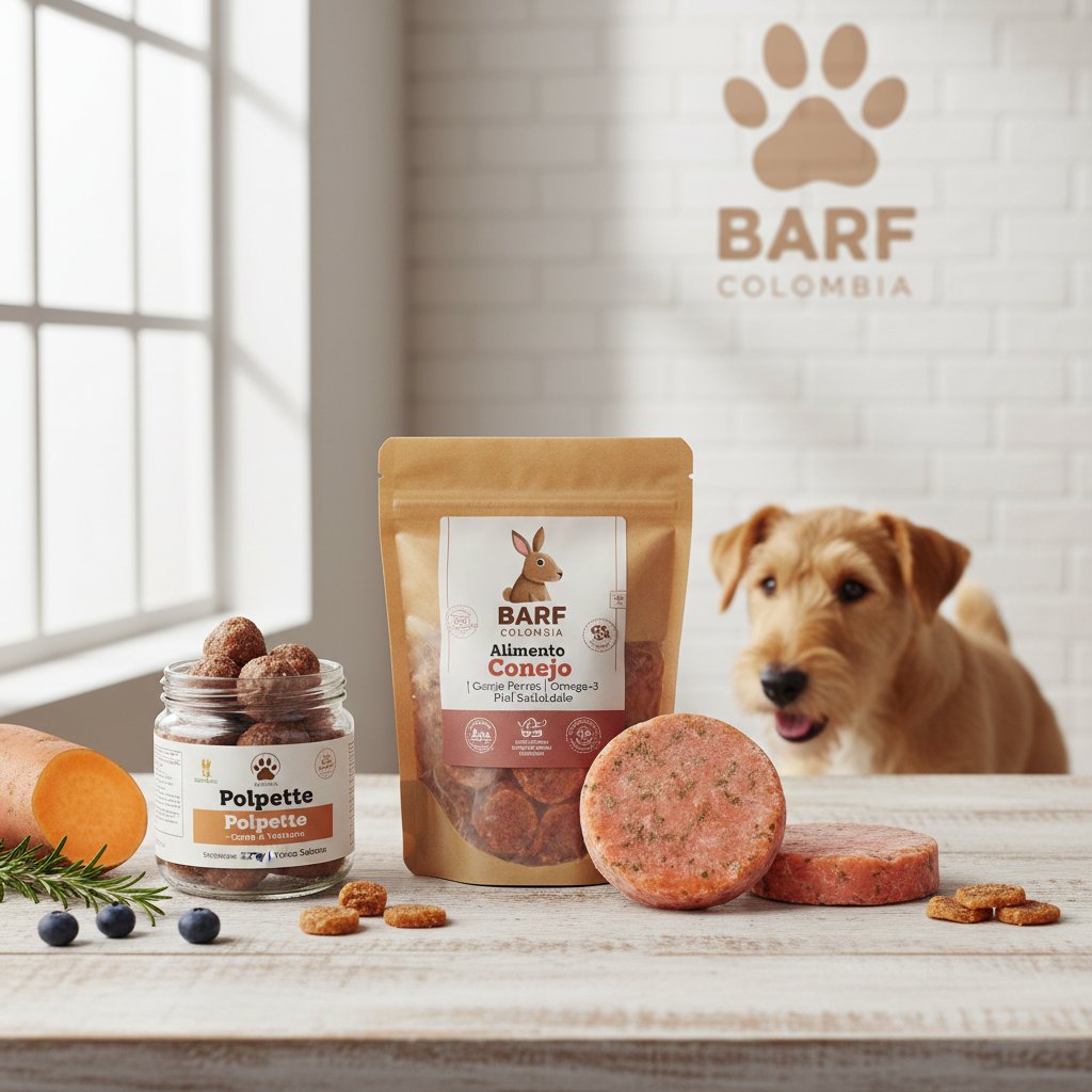 dieta barf para perros cachorros — alimento natural para mascotas en Colombia