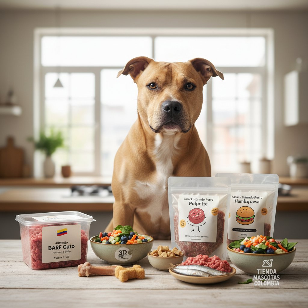 dieta barf para pitbull — alimento natural para mascotas en Colombia