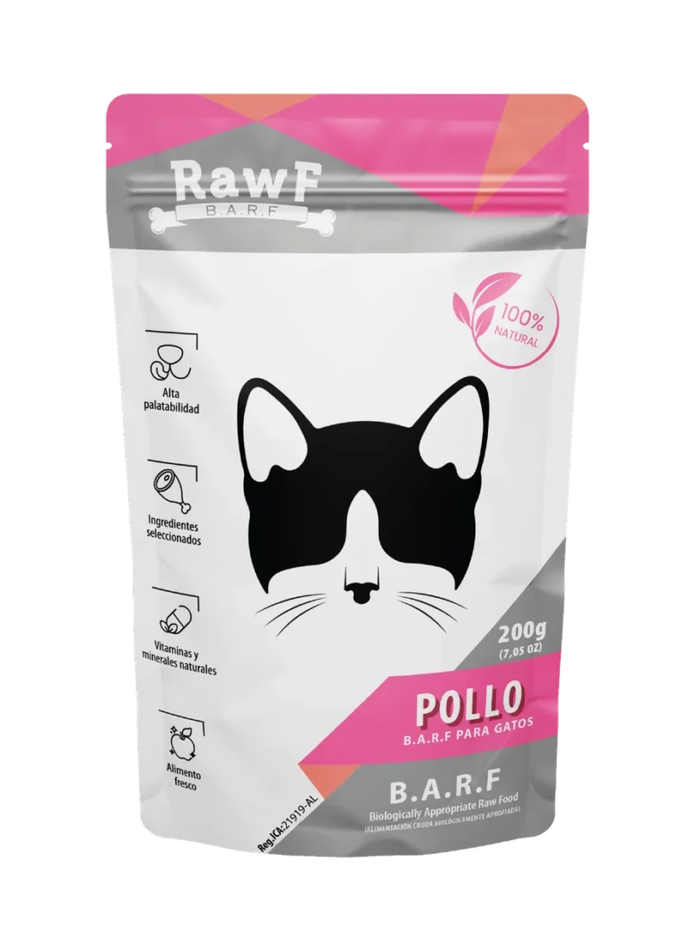 alimento barf gato pollo natural y completo Rawf.co