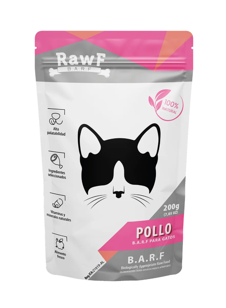 Alimento BARF Gato Pollo 200g | Sin Conservantes - Imagen 1