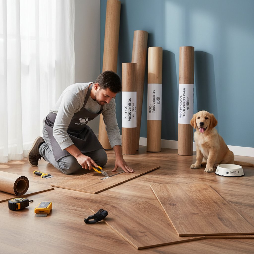 instalación de piso de madera — alimento natural para mascotas en Colombia