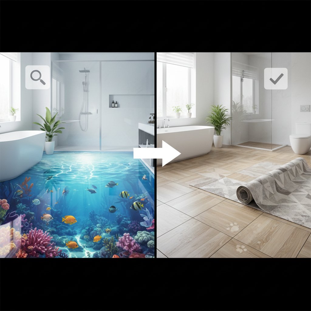 piso 3d para baño cómo elegir
