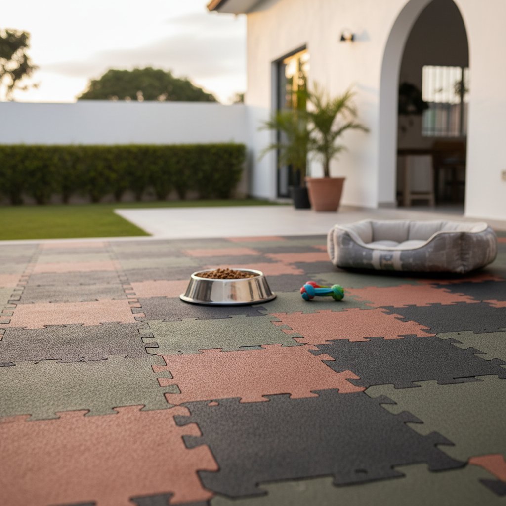 piso de caucho — alimento natural para mascotas en Colombia