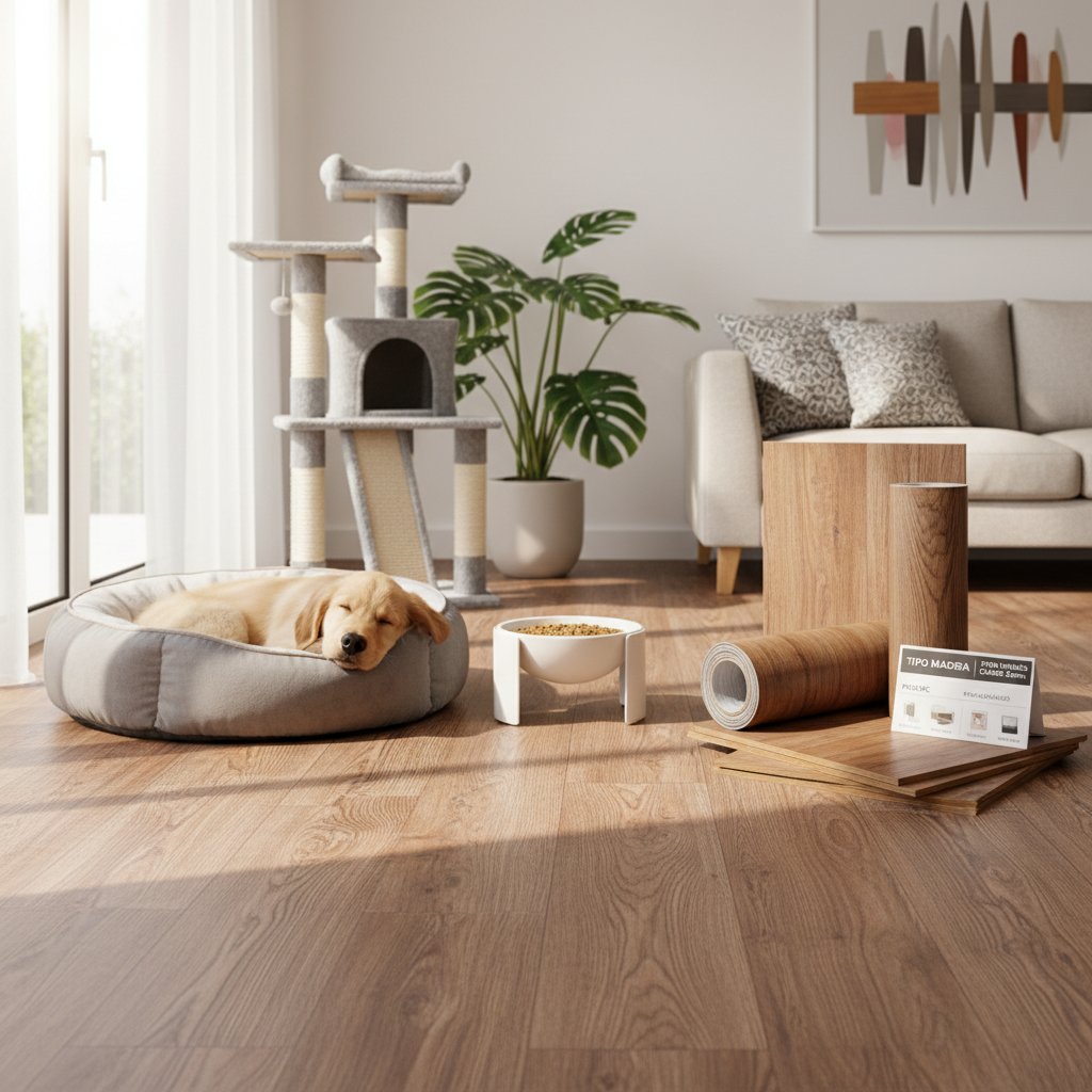piso de madera laminada — alimento natural para mascotas en Colombia