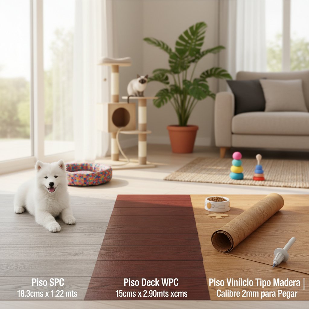 piso de madera para interiores — alimento natural para mascotas en Colombia