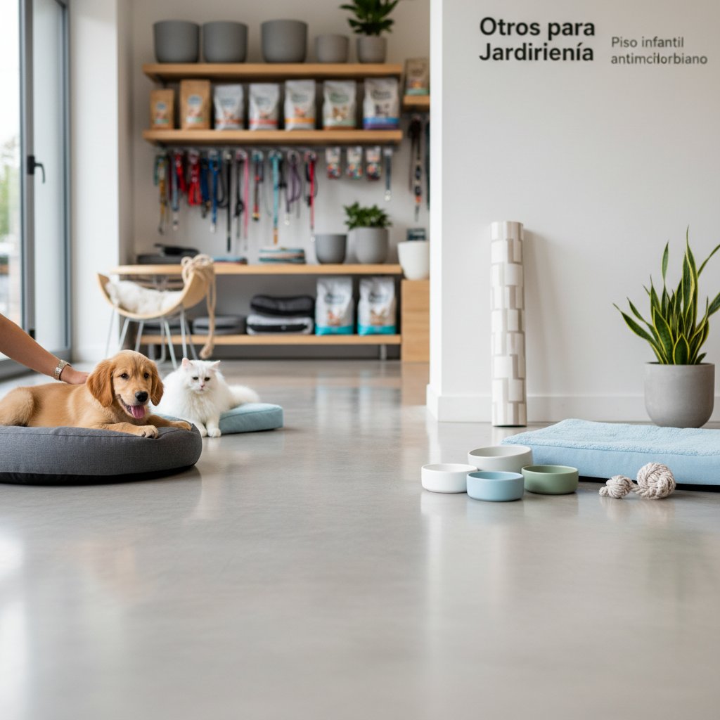 piso de microcemento — alimento natural para mascotas en Colombia