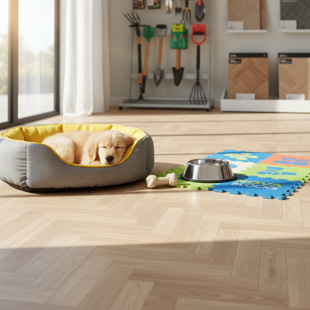 piso de parquet — alimento natural para mascotas en Colombia