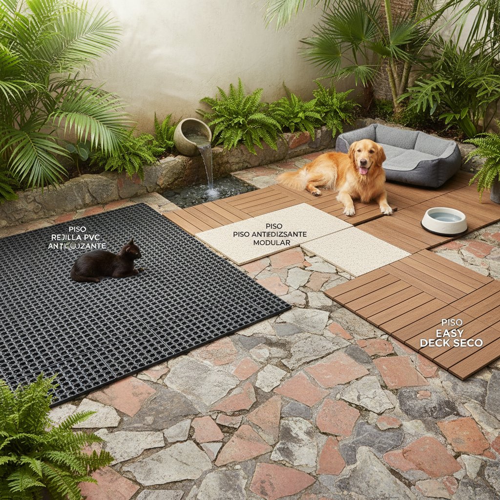 piso de piedra para exteriores — alimento natural para mascotas en Colombia