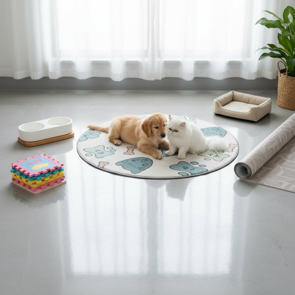 piso de resina epóxica — alimento natural para mascotas en Colombia