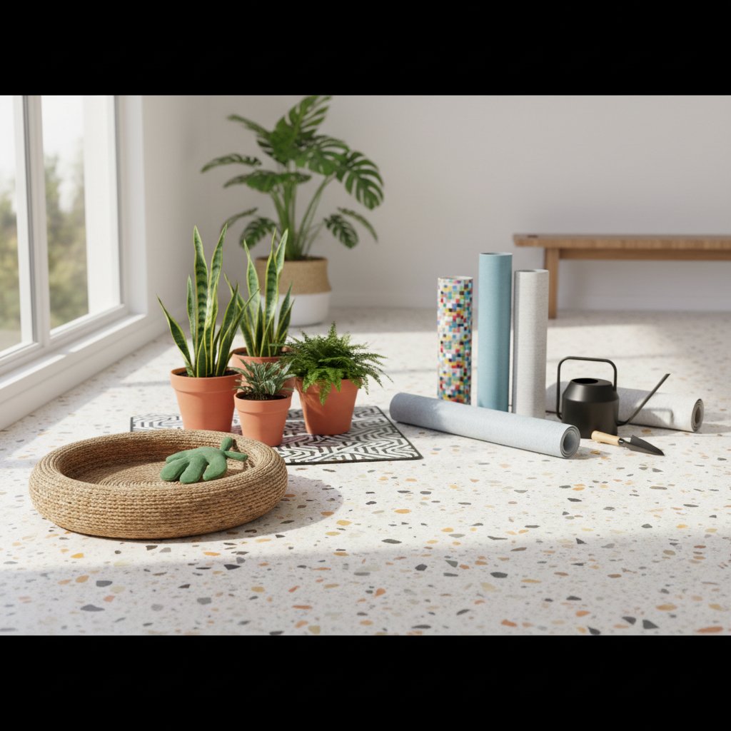 piso de terrazo — alimento natural para mascotas en Colombia