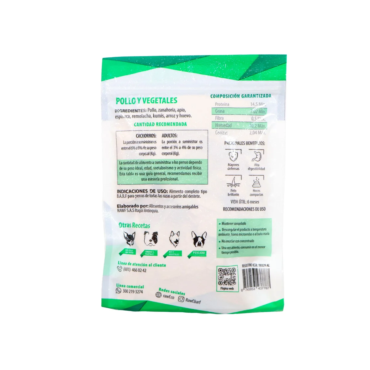 Alimento BARF Perro Pollo | Para Salud Digestiva Canina - Imagen 2