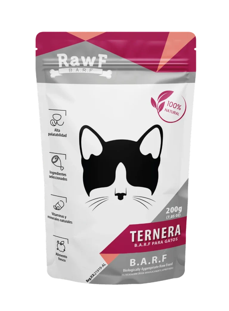 BARF gato ternera 200g, alimento natural sin conservantes StarHouse