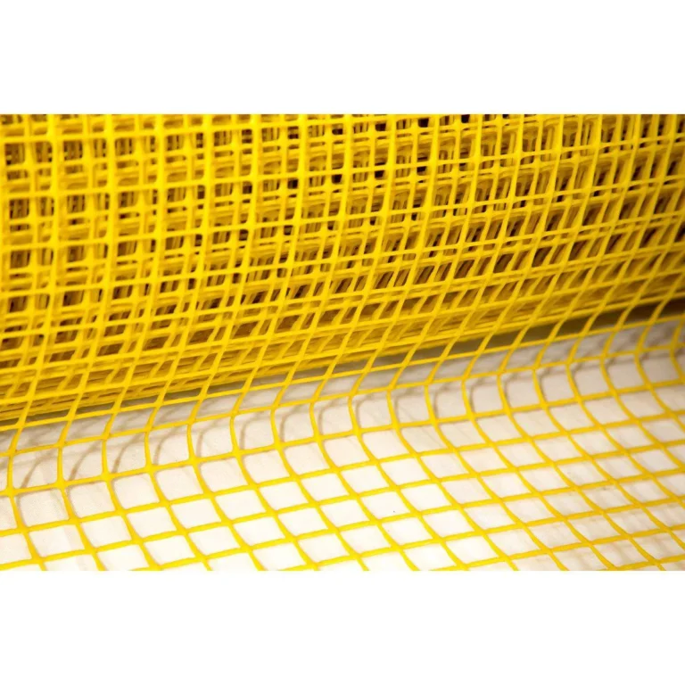Malla reja liviana 16x16 amarilla, ancho 1m, resistente y flexible StarHouse