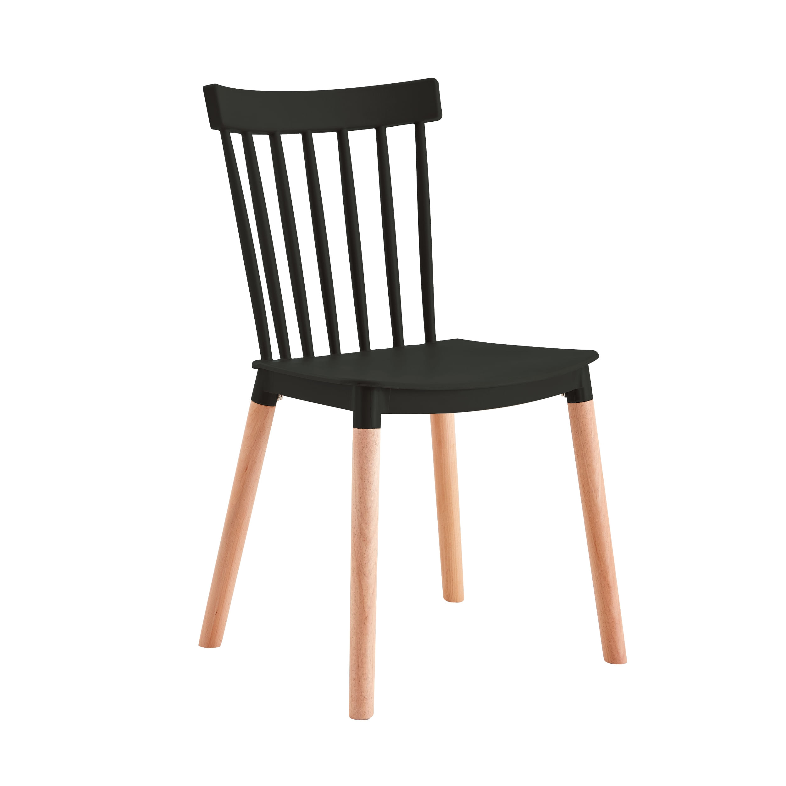Set X6  Unidades Silla Comedor Negra Patas largas - Imagen 1