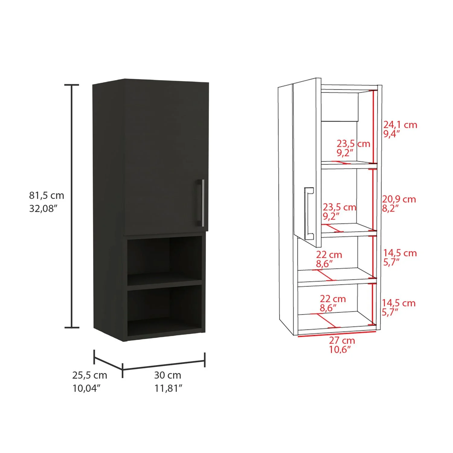 Mueble Auxiliar de Baño Barcelona RTA Wengue - Imagen 3