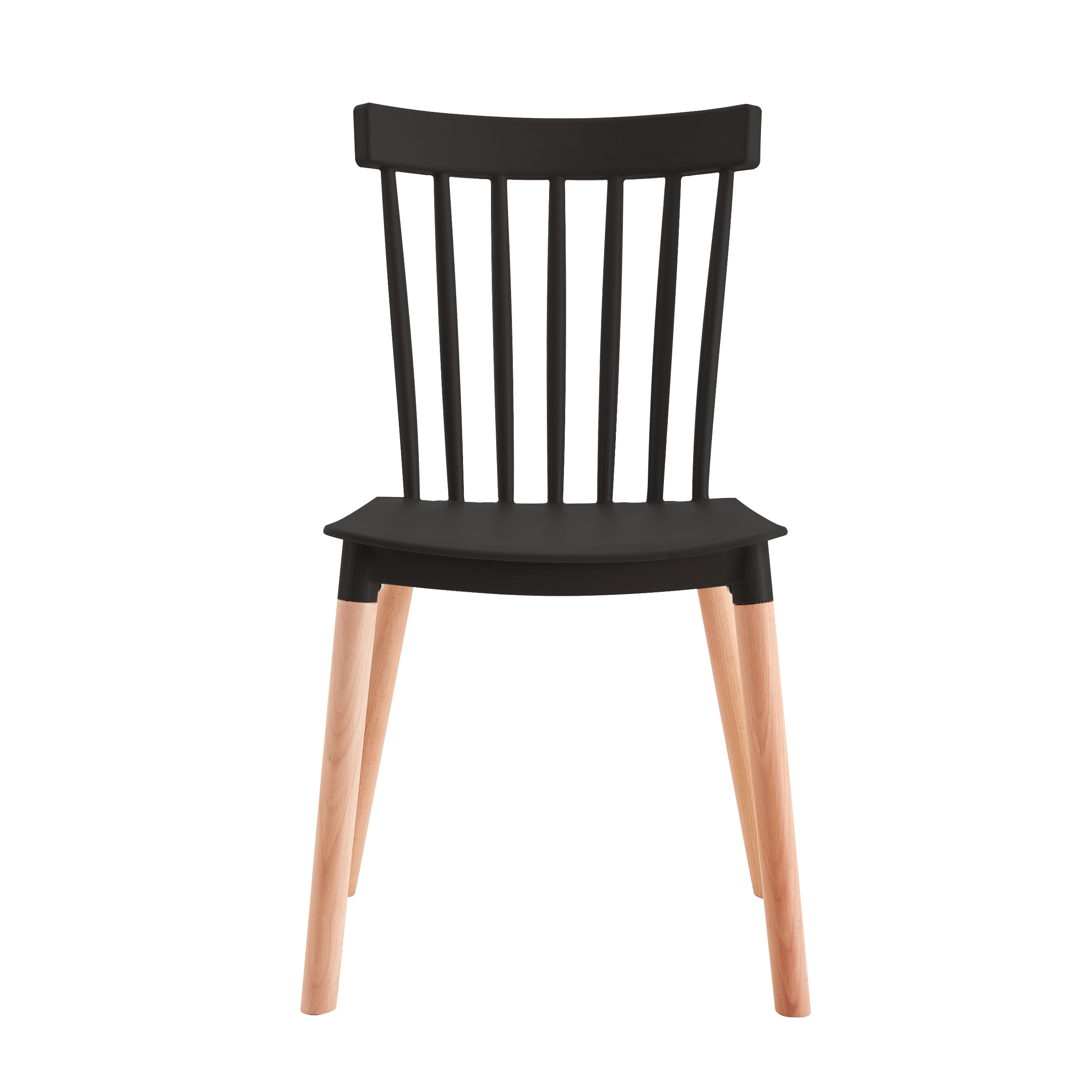 Set X6  Unidades Silla Comedor Negra Patas largas - Imagen 2