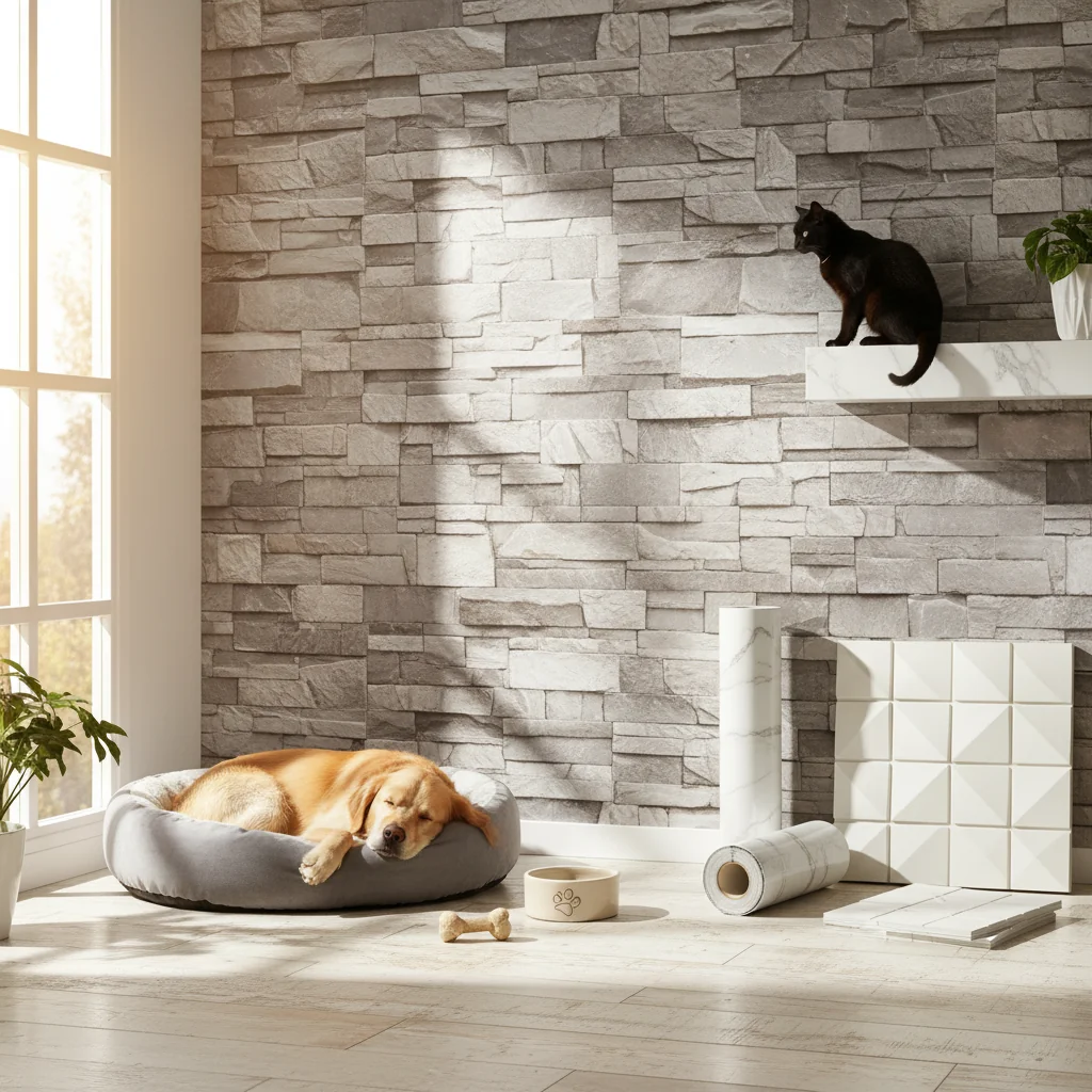 3d en vinilo autoadhesivo decoracion de paredes con piedra en n/d — alimento natural para mascotas en Colombia
