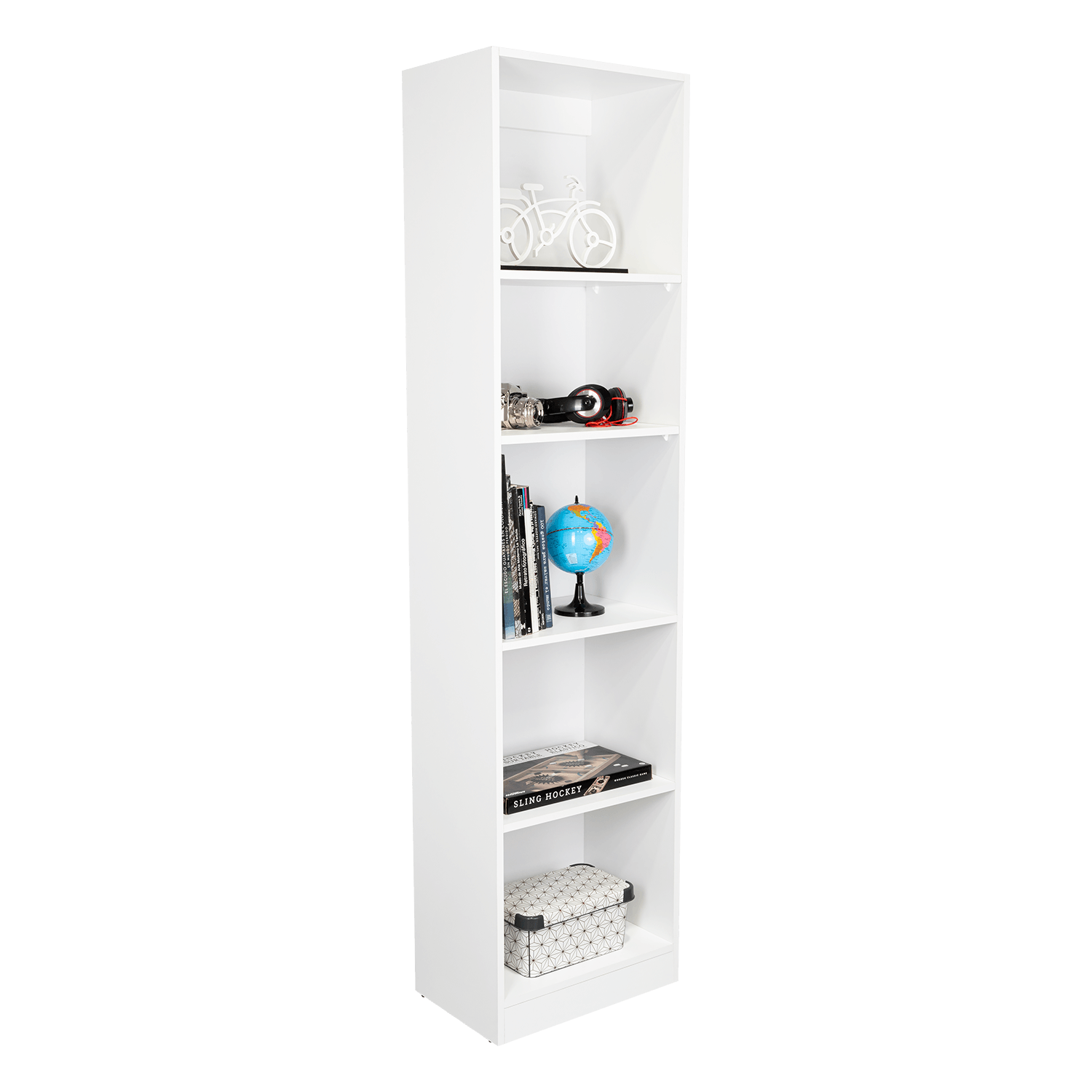 Estante Home E2 5 Espacios 180 X 45 RTA Blanco - Imagen 1