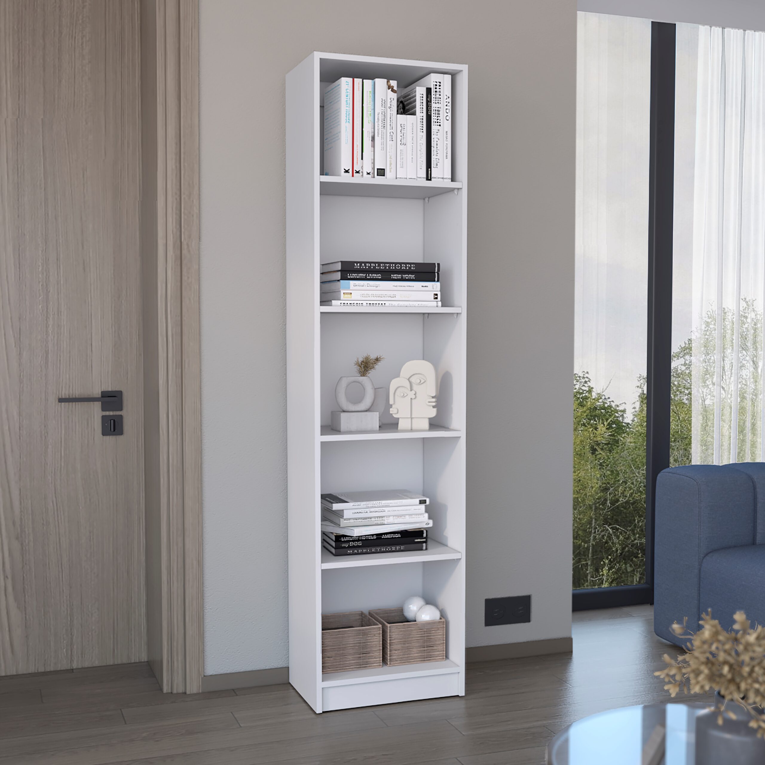 Estante Home E2 5 Espacios 180 X 45 RTA Blanco - Imagen 2
