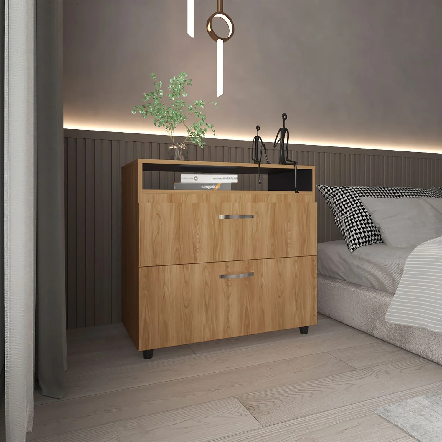 Cajonera Barilo 76X80X41 RTA Fresno Eu Wengue - Imagen 2