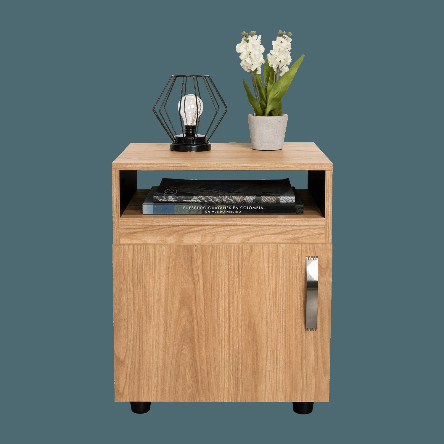 Mesa de noche Barilo 1P 55X45X40 RTA Fresno Eu Wengue - Imagen 4