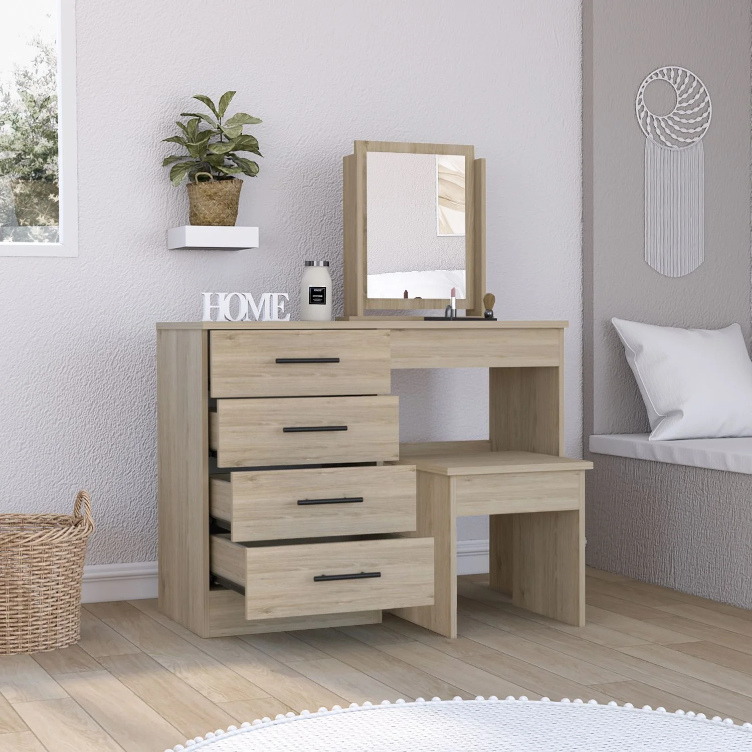 Mueble Tocador Kaia RTA Rovere + Blanco - Imagen 2