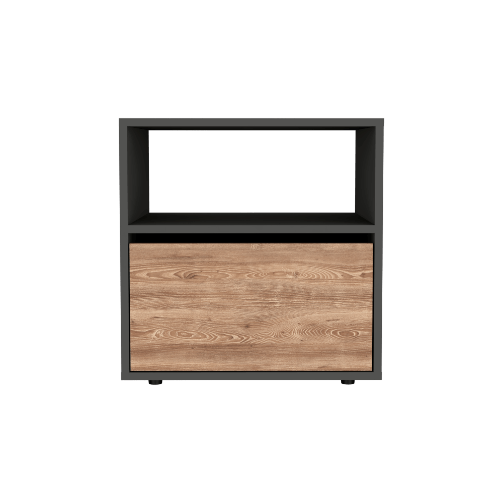 Mesa de noche Galanto 52 x 50 RTA Plomo Miel - Imagen 2