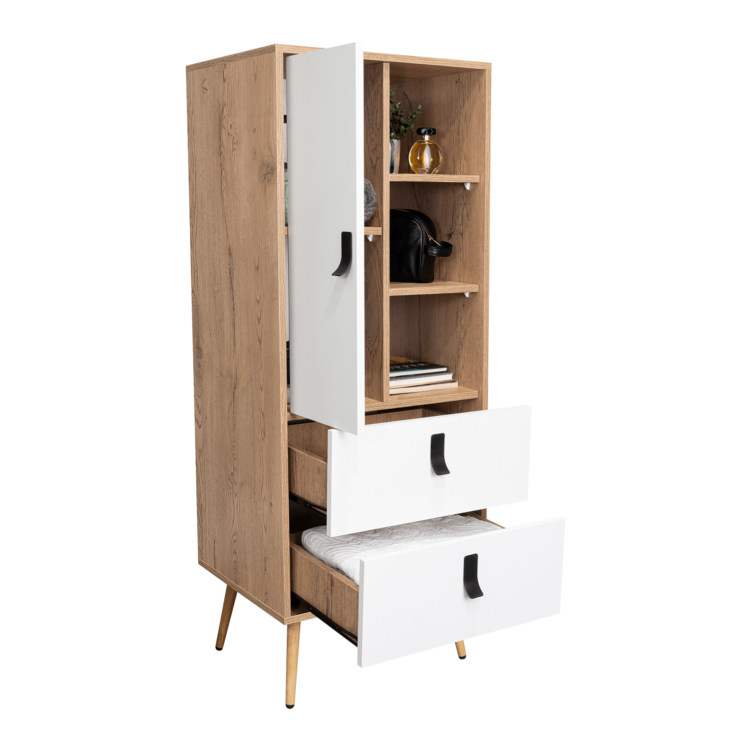 Comoda Alta Huna 142 X 51 RTA Macadamia Blanco - Imagen 1
