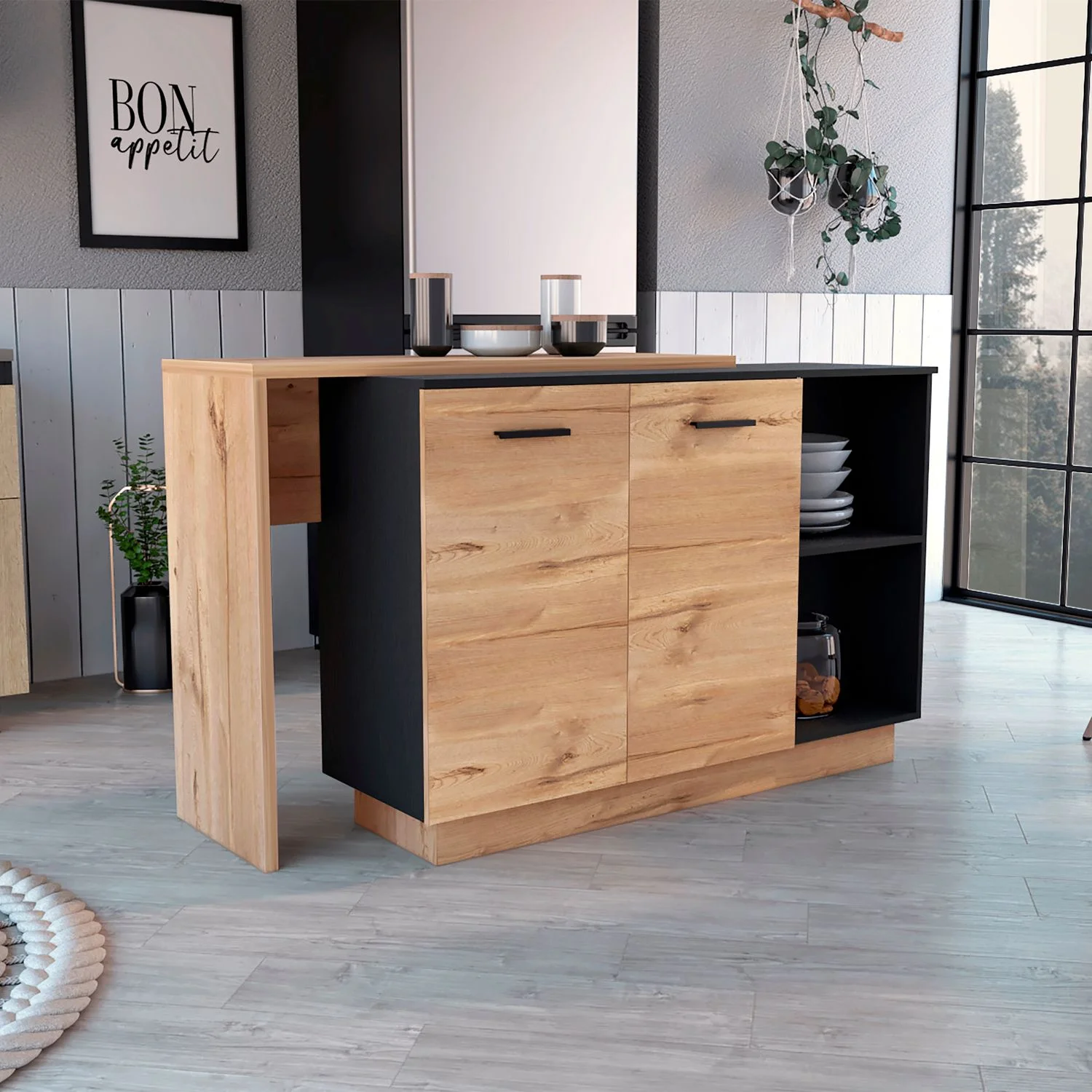 Isla de cocina Sicilia 90X150 RTA Wengue Duna - Imagen 3