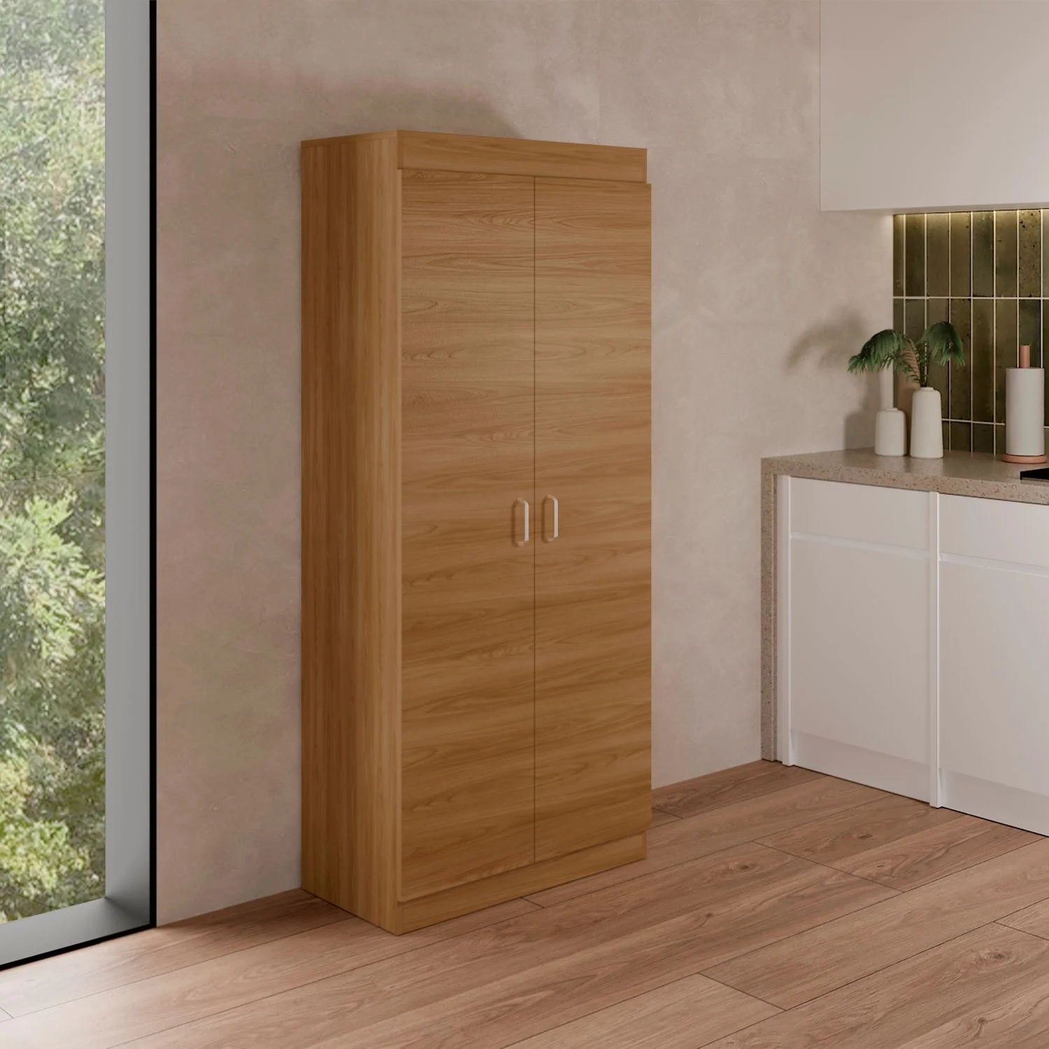 Mueble Alacena Varese 160X70X36 RTA Fresno Eu Blanco - Imagen 3