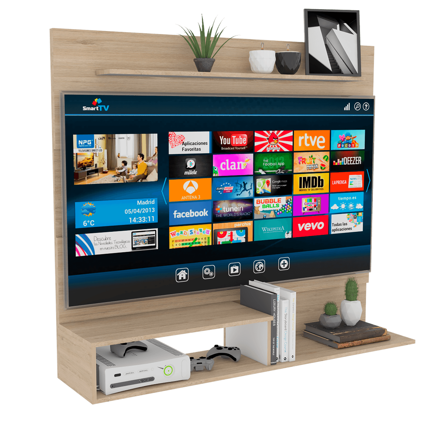 Panel TV Beijint RTA Rovere + Blanco - Imagen 1