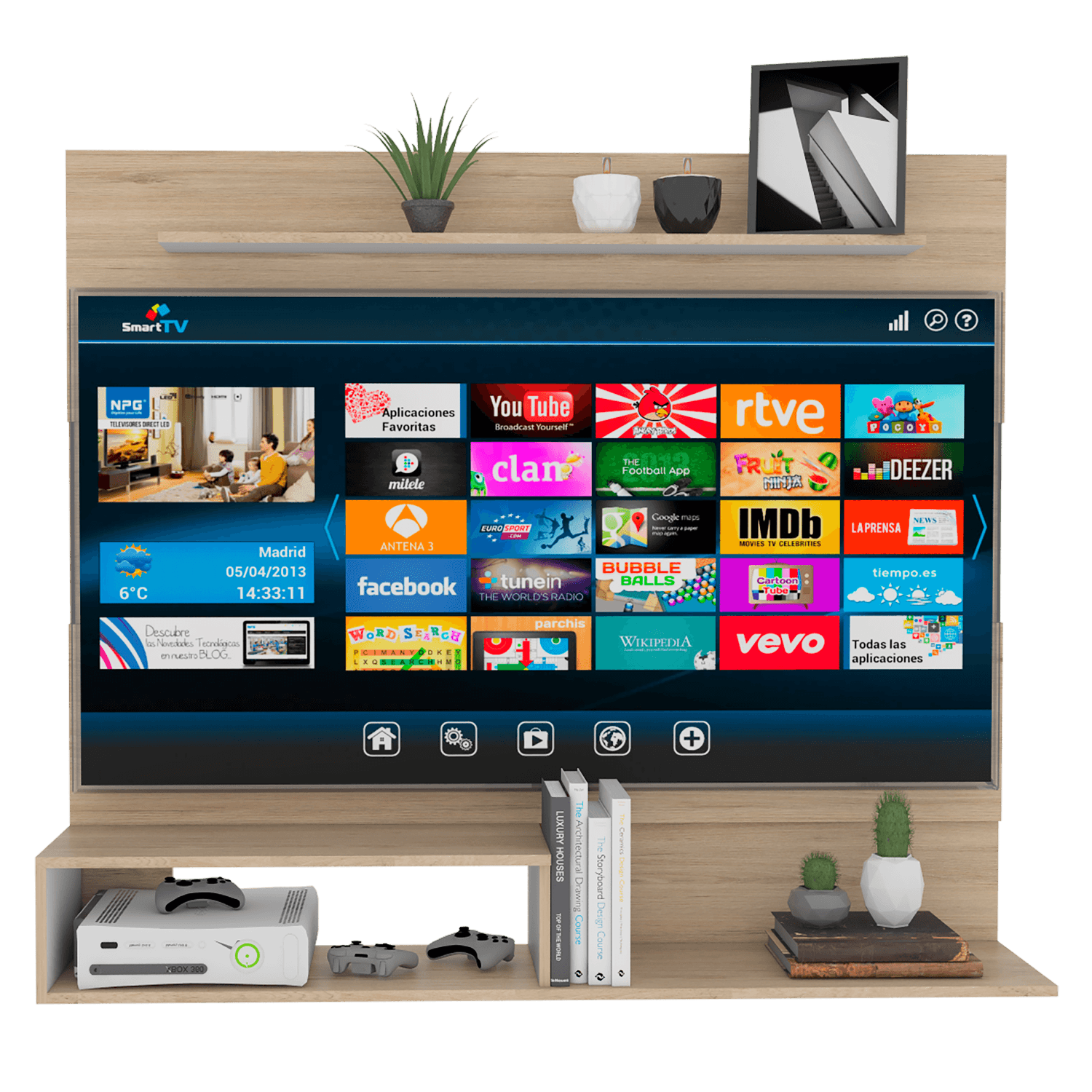 Panel TV Beijint RTA Rovere + Blanco - Imagen 5