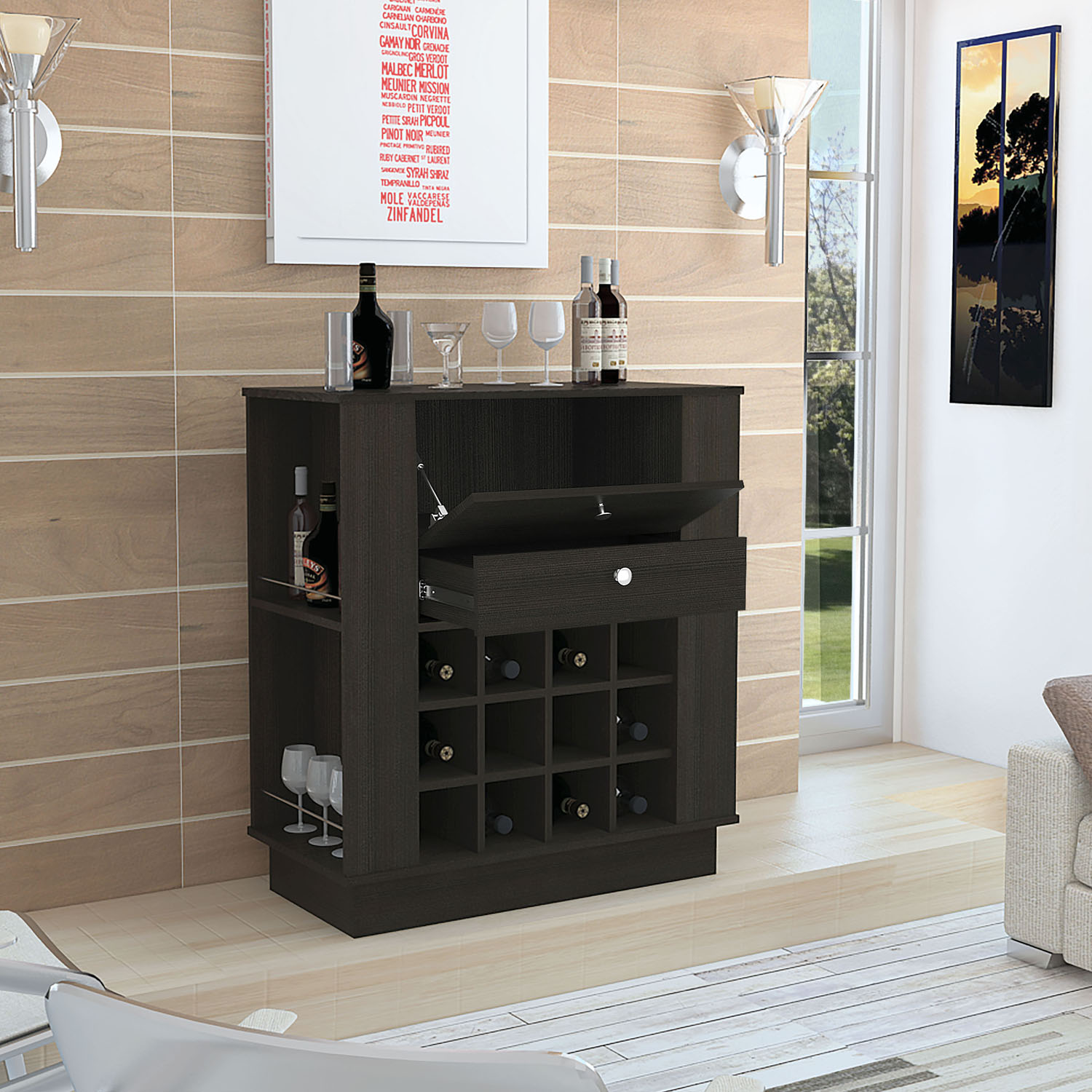 Mueble Bar New York RTA Wengue - Imagen 3
